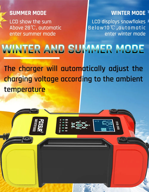 Load image into Gallery viewer, Smart Car Battery Charger 12Volt 12Amp or 24V 5A Motorcycle Truck Boat Lithium Lifepo4 AGM GEL WET Lead Acid Maintainer
