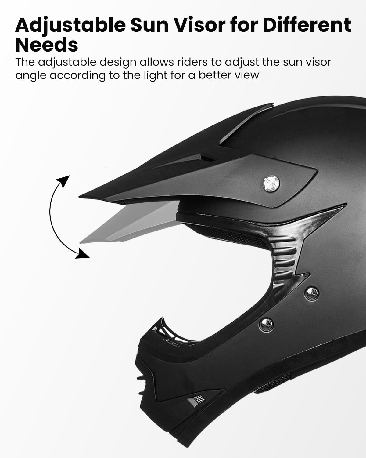 Youth Kids ATV Motocross Helmet Goggles Sports Gloves Dirt Bike Motorcycle off Road DOT Approved B07 (Youth-L, Matte Black)