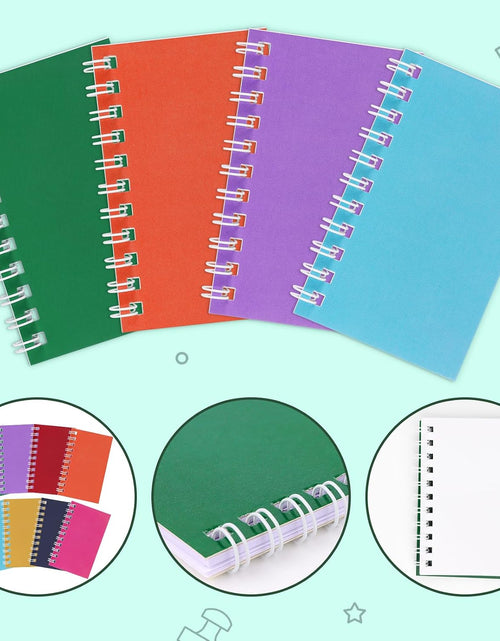 Load image into Gallery viewer, 24 Pack Colorful Pocket Notebook Mini Notebooks Bulk Party Favors Small Spiral Notepads Mini Journal Memo Note Pads for Kids, Nurse, Student, Work, Office, School, 3.9 X 2.4 Inches
