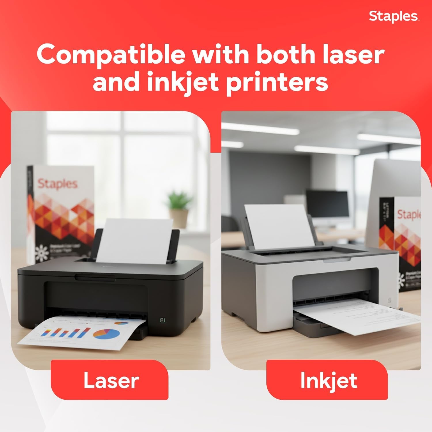 Laser Paper, 8.5X11 Inch, 32 Lb., 98 Brightness, 500/Ream | 98 Bright Sheets Give Sharp Text and Graphics in Laser Printers.