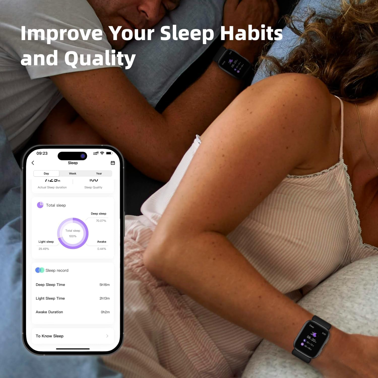 Blood Pressure Smart Watch, 1.95'' Blood Pressure Smartwatch with Air Pump Cuff, Blood Pressure Sleep Monitor Sports Tracking for Android Ios Supports Data Sharing, Reminder Monitoring