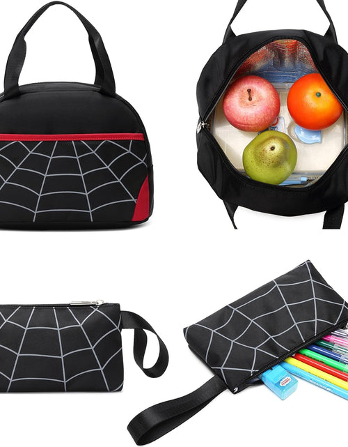 Load image into Gallery viewer, Boys Backpack with Lunch Box Kids Backpack for School Bag for Kids Bookbag Set School Backpacks for Boys (Black)

