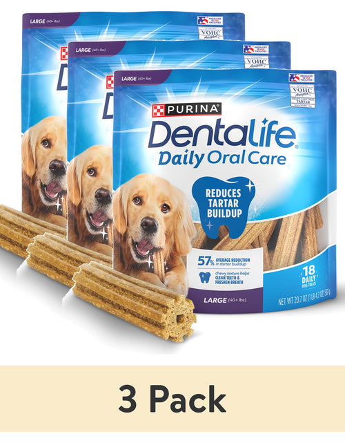 Load image into Gallery viewer, Purina  Daily Oral Care Large Dog Dental Treats with Chicken, 20.7 Oz Pouch (18 Count)
