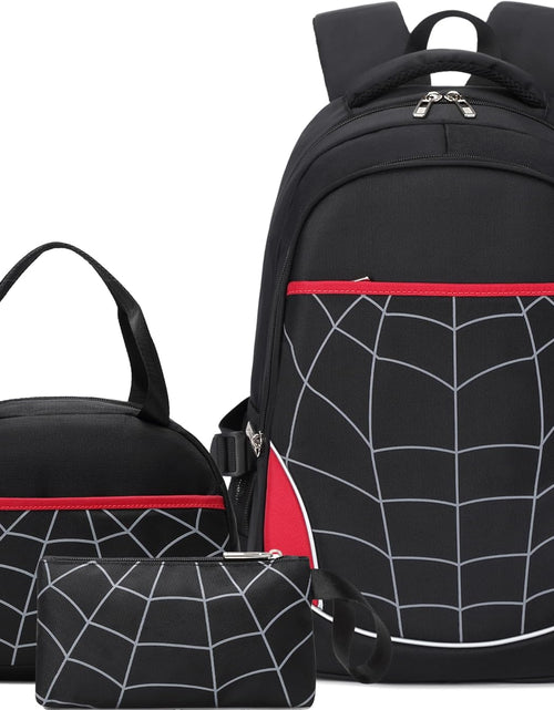 Load image into Gallery viewer, Boys Backpack with Lunch Box Kids Backpack for School Bag for Kids Bookbag Set School Backpacks for Boys (Black)
