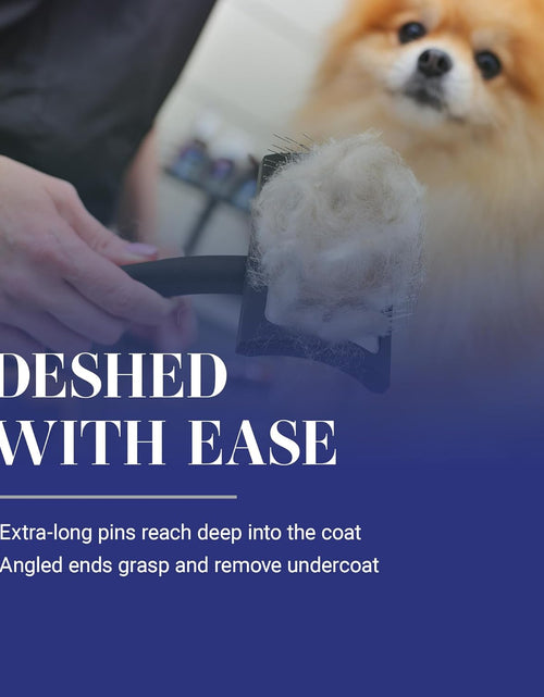 Load image into Gallery viewer, Big K Dog Slicker Brush for Dogs (Goldendoodles, Labradoodles, Poodles), Groom like a Professional, Fluff Detangle Style, Saves Time Energy, Black, Large
