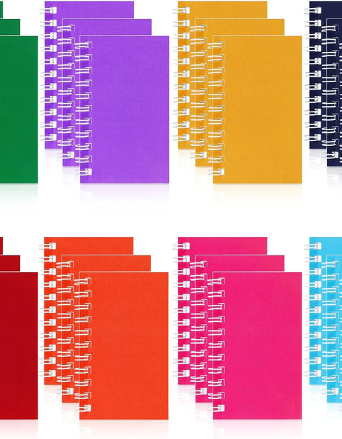 Load image into Gallery viewer, 24 Pack Colorful Pocket Notebook Mini Notebooks Bulk Party Favors Small Spiral Notepads Mini Journal Memo Note Pads for Kids, Nurse, Student, Work, Office, School, 3.9 X 2.4 Inches
