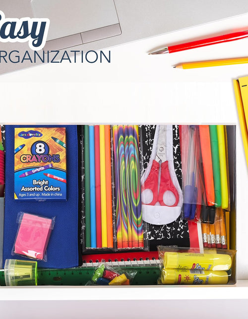Load image into Gallery viewer, 52 Pieces Schools Supplies Kit for K1-8 Back to School Supply Box with Essential Student Kits, School Supply Bundle Middle Elementary Schools Supplies Kit Grades 1 2 3 4 5 6 7 8
