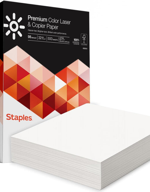 Load image into Gallery viewer, Laser Paper, 8.5X11 Inch, 32 Lb., 98 Brightness, 500/Ream | 98 Bright Sheets Give Sharp Text and Graphics in Laser Printers.
