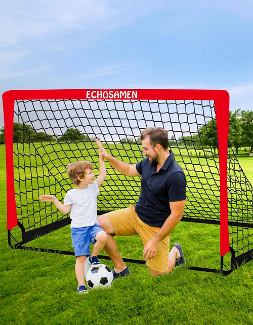Load image into Gallery viewer, Kids Soccer Goals for Backyard, 2 of 6 X 4 Ft Kids Soccer Goal Set Soccer Net with 10 Soccer Cones, Agility Ladder &amp; Carry Bag, Portable Soccer Training Equipment.
