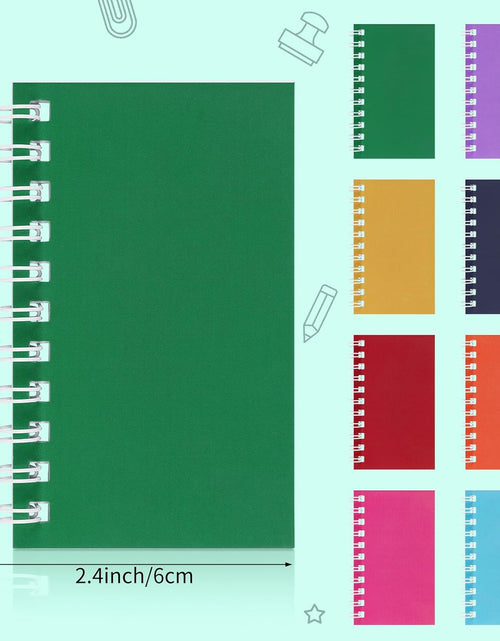 Load image into Gallery viewer, 24 Pack Colorful Pocket Notebook Mini Notebooks Bulk Party Favors Small Spiral Notepads Mini Journal Memo Note Pads for Kids, Nurse, Student, Work, Office, School, 3.9 X 2.4 Inches
