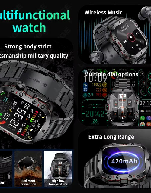 Load image into Gallery viewer, New Smart Watch 1.96 Inch Screen 420 Mah Bluetooth Call Voice Assistant Watch Sports Fitness Waterproof Smartwatch for Men
