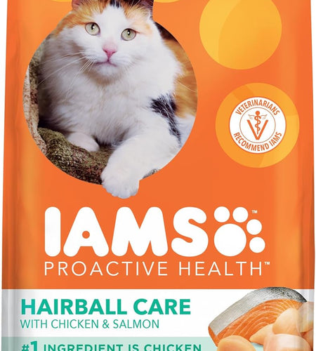 Proactive Health Hairball Dry Cat Food, Chicken & Salmon, 7 Lb | Veterinarian-Recommended, Reduces Hairballs, Supports Healthy Digestion, Maintains Healthy Weight, Nourishes Heart