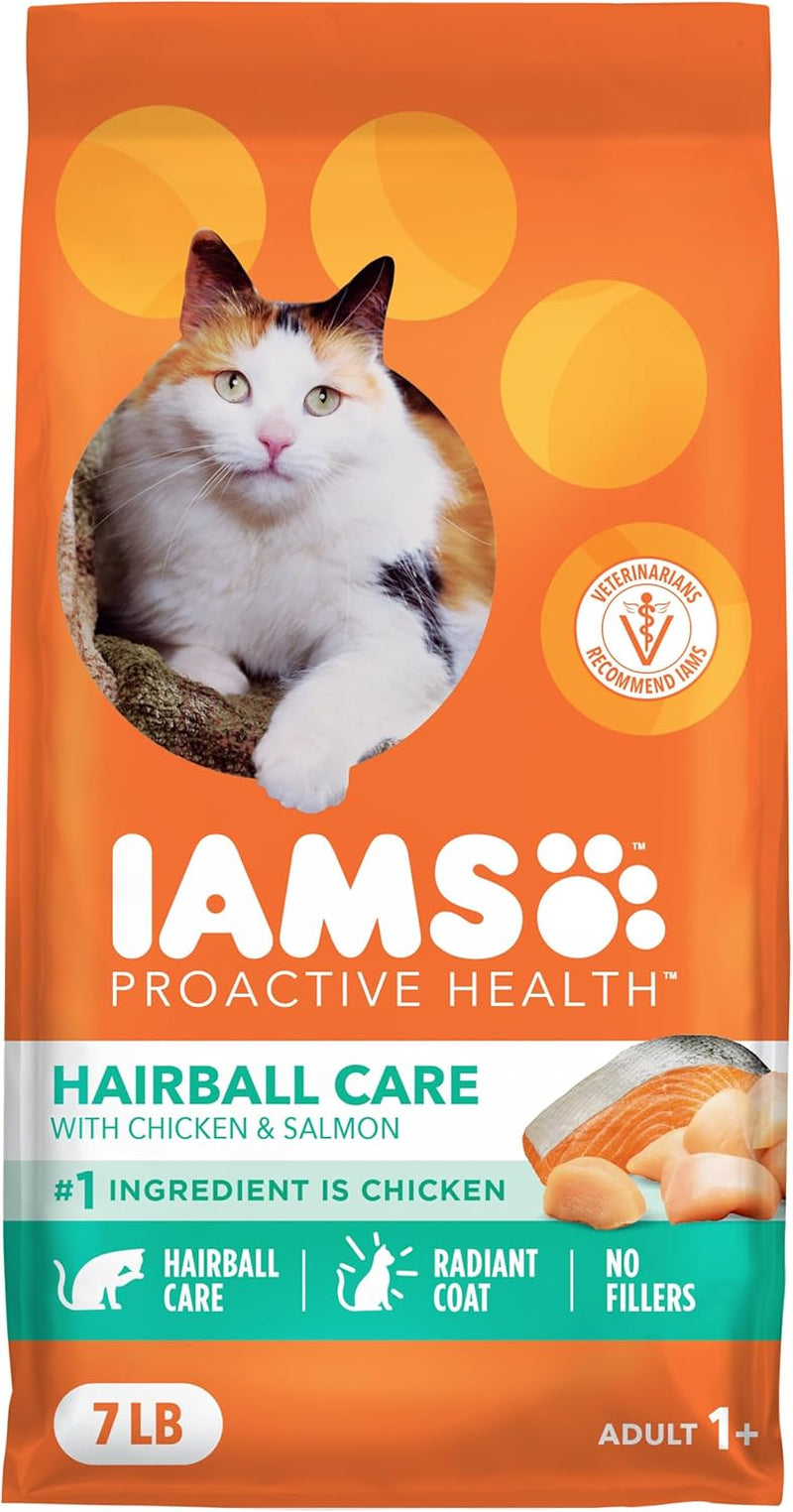 Proactive Health Hairball Dry Cat Food, Chicken & Salmon, 7 Lb | Veterinarian-Recommended, Reduces Hairballs, Supports Healthy Digestion, Maintains Healthy Weight, Nourishes Heart