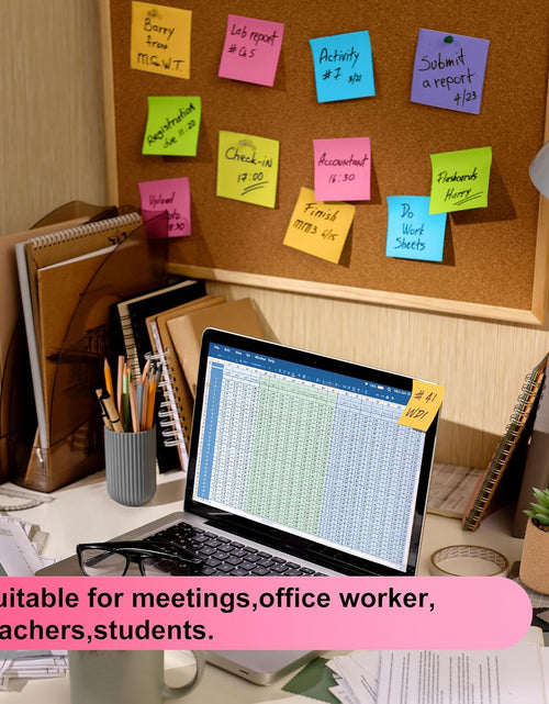 Load image into Gallery viewer, Sticky Notes - 12 Pads, 3”X3” - Colorful Self-Stick Post Notes Bulk - Office Desk Accessories | Teacher Classroom Must Haves,Aesthetic School Supplies for Home,Back to School Essential
