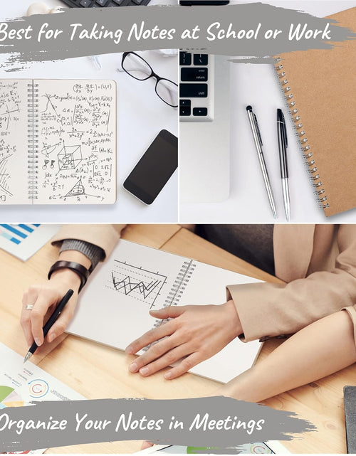 Load image into Gallery viewer, Premium A5 Spiral Notebooks - 2 Pack Kraft Cover with 80 Blank Pages for Sketching, Journaling, and Creative Writing
