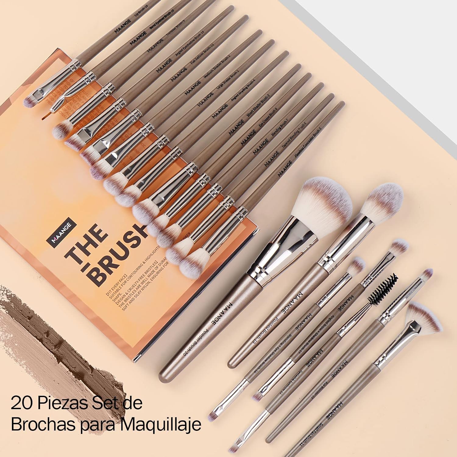 Elevate Your Beauty Routine with Our 20-Piece Professional Makeup Brush Set - Perfect for Flawless Foundation, Eyeshadow, and More in a Stylish Gift Box!
