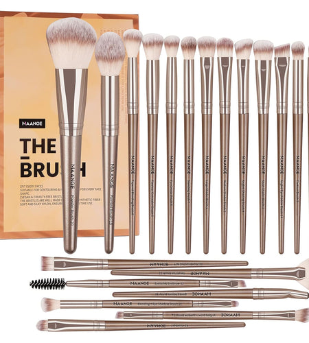Elevate Your Beauty Routine with Our 20-Piece Professional Makeup Brush Set - Perfect for Flawless Foundation, Eyeshadow, and More in a Stylish Gift Box!