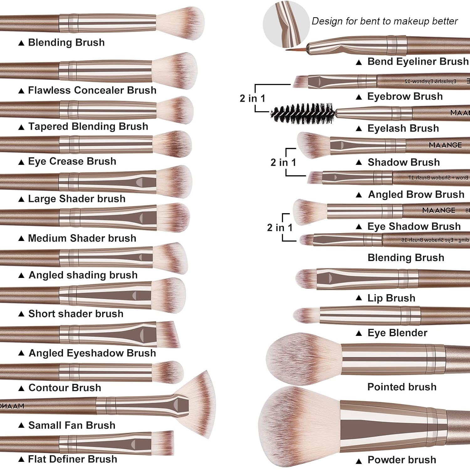 Elevate Your Beauty Routine with Our 20-Piece Professional Makeup Brush Set - Perfect for Flawless Foundation, Eyeshadow, and More in a Stylish Gift Box!