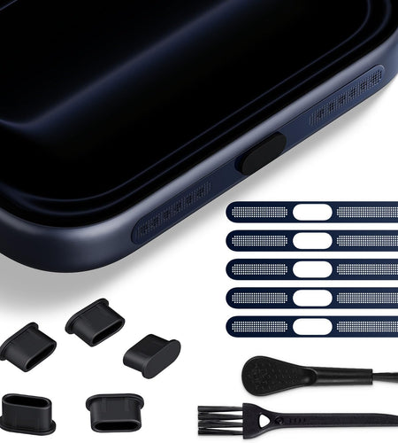 5 PCS USB C Speaker Dust Cover for Iphone 17 Pro Max Earpiece Speaker Mesh anti Dust Proof Adhesive Cover, Type C Dust Plugs Port Protector