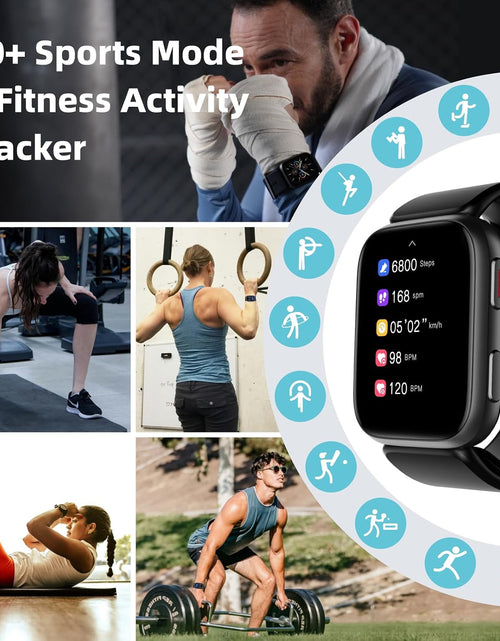 Load image into Gallery viewer, Blood Pressure Smart Watch, 1.95'' Blood Pressure Smartwatch with Air Pump Cuff, Blood Pressure Sleep Monitor Sports Tracking for Android Ios Supports Data Sharing, Reminder Monitoring
