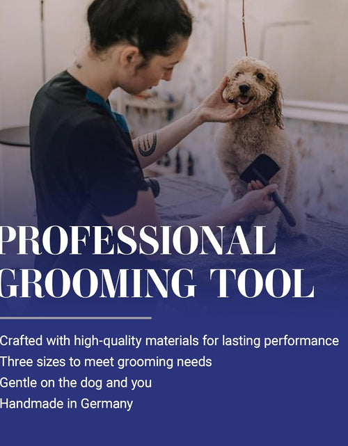 Load image into Gallery viewer, Big K Dog Slicker Brush for Dogs (Goldendoodles, Labradoodles, Poodles), Groom like a Professional, Fluff Detangle Style, Saves Time Energy, Black, Large
