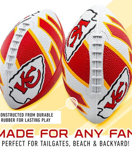 NFL Team Footballs - Rubber Youth Mini Footballs for All NFL Teams - Kids Junior