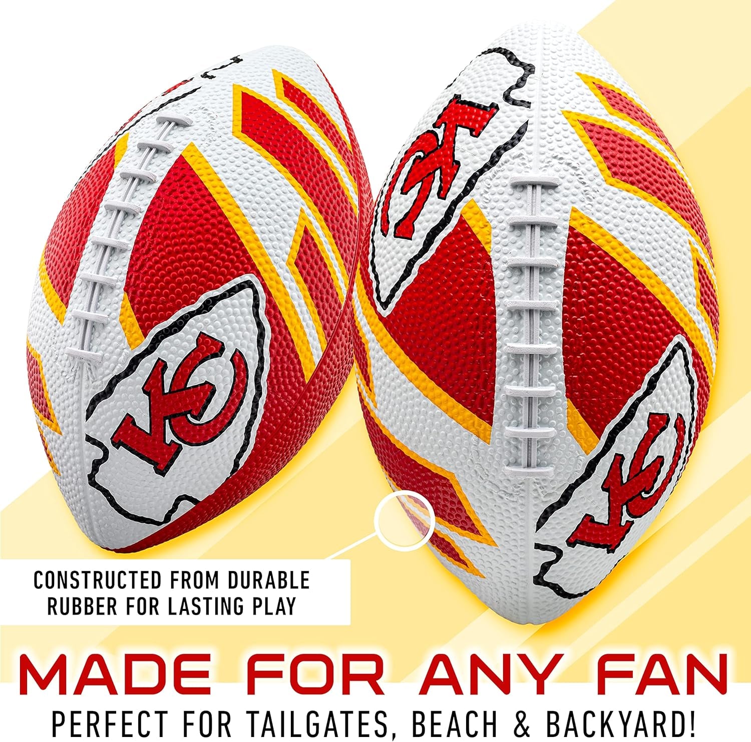 NFL Team Footballs - Rubber Youth Mini Footballs for All NFL Teams - Kids Junior