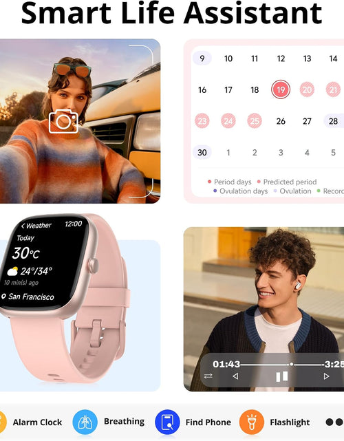 Load image into Gallery viewer, Smart Watch for Women, 1.83" HD Touchscreen Fitness Tracker, Bluetooth Calling, 110+ Sports Modes, Heart Rate Spo2 Sleep Monitor, DIY Dial, IP67 Waterproof, Compatible with Android &amp; Ios
