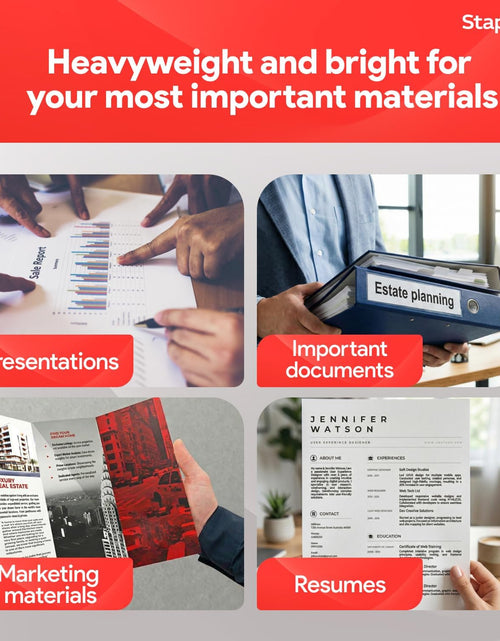 Load image into Gallery viewer, Laser Paper, 8.5X11 Inch, 32 Lb., 98 Brightness, 500/Ream | 98 Bright Sheets Give Sharp Text and Graphics in Laser Printers.
