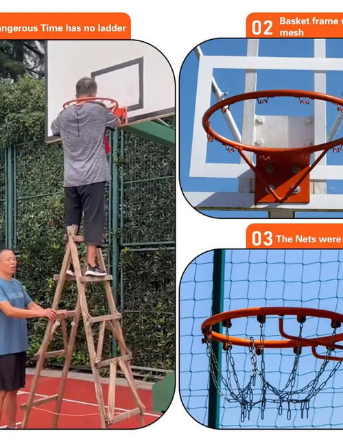 Load image into Gallery viewer, PU Basketball Net Mini Basketball Frame Portable Basketball Net Frame Professional Net Basketball Hoop Basketball Accessories
