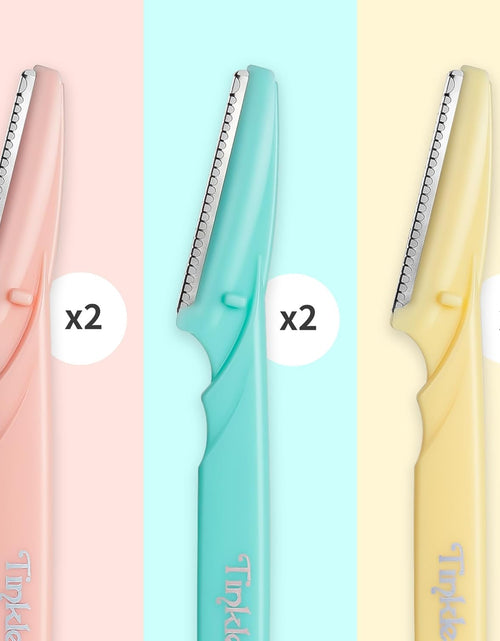 Load image into Gallery viewer, Dermaplaning Tool 6Ct, Dermaplane Razor for Women, Safe and Easy Peach Fuzz Remover, Eyebrow Trimmer with Protective Cover, Stocking Stuffers
