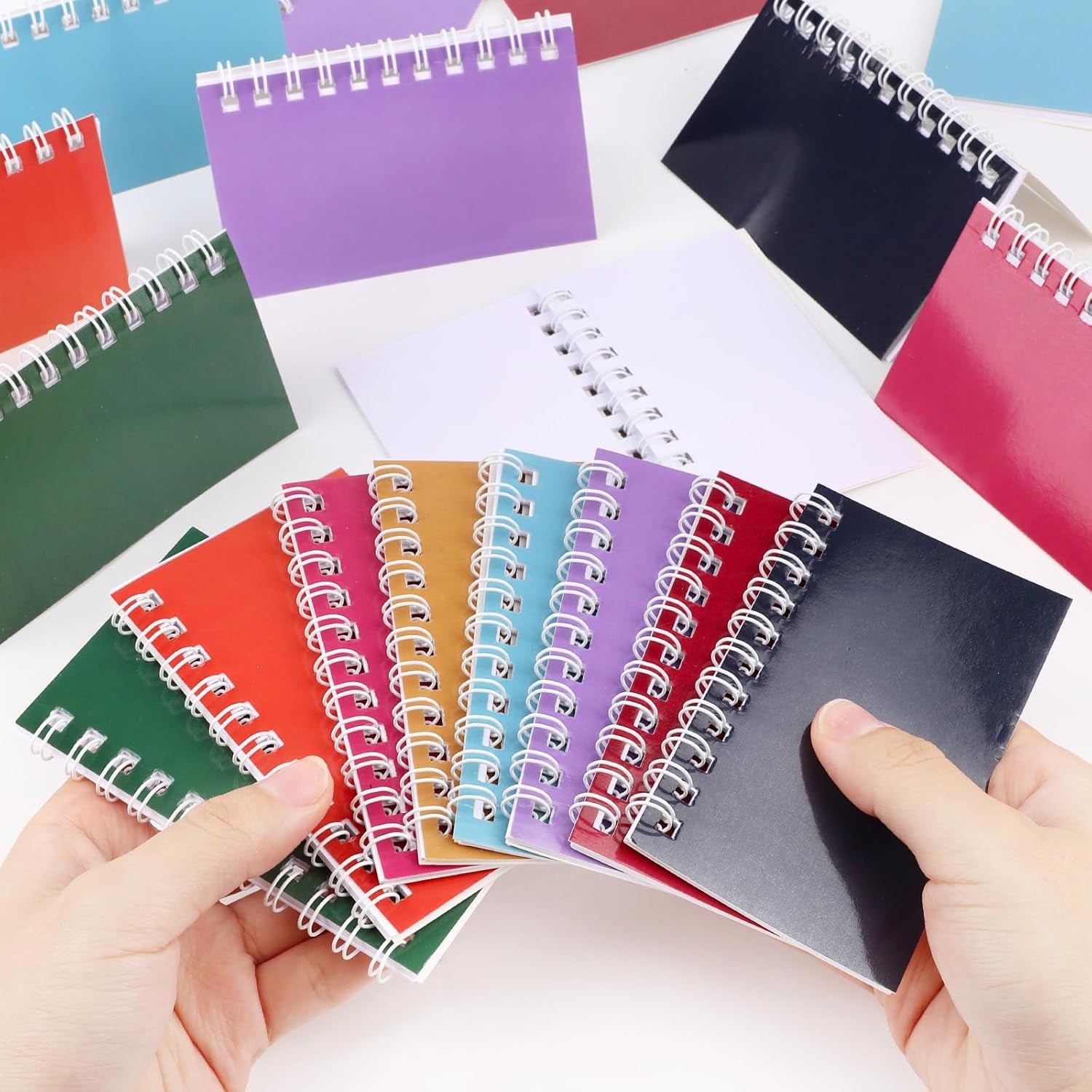 24 Pack Colorful Pocket Notebook Mini Notebooks Bulk Party Favors Small Spiral Notepads Mini Journal Memo Note Pads for Kids, Nurse, Student, Work, Office, School, 3.9 X 2.4 Inches