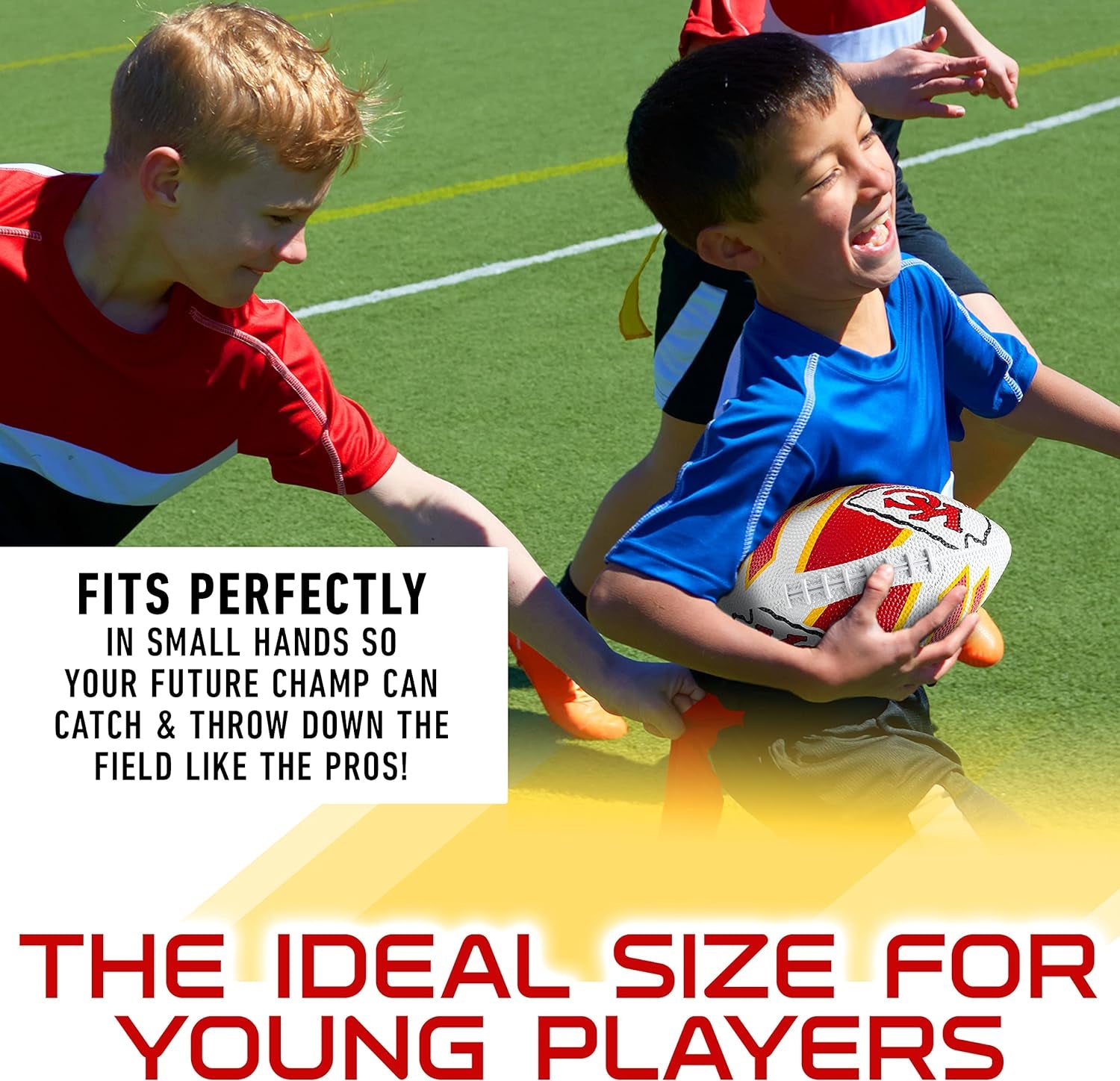 NFL Team Footballs - Rubber Youth Mini Footballs for All NFL Teams - Kids Junior