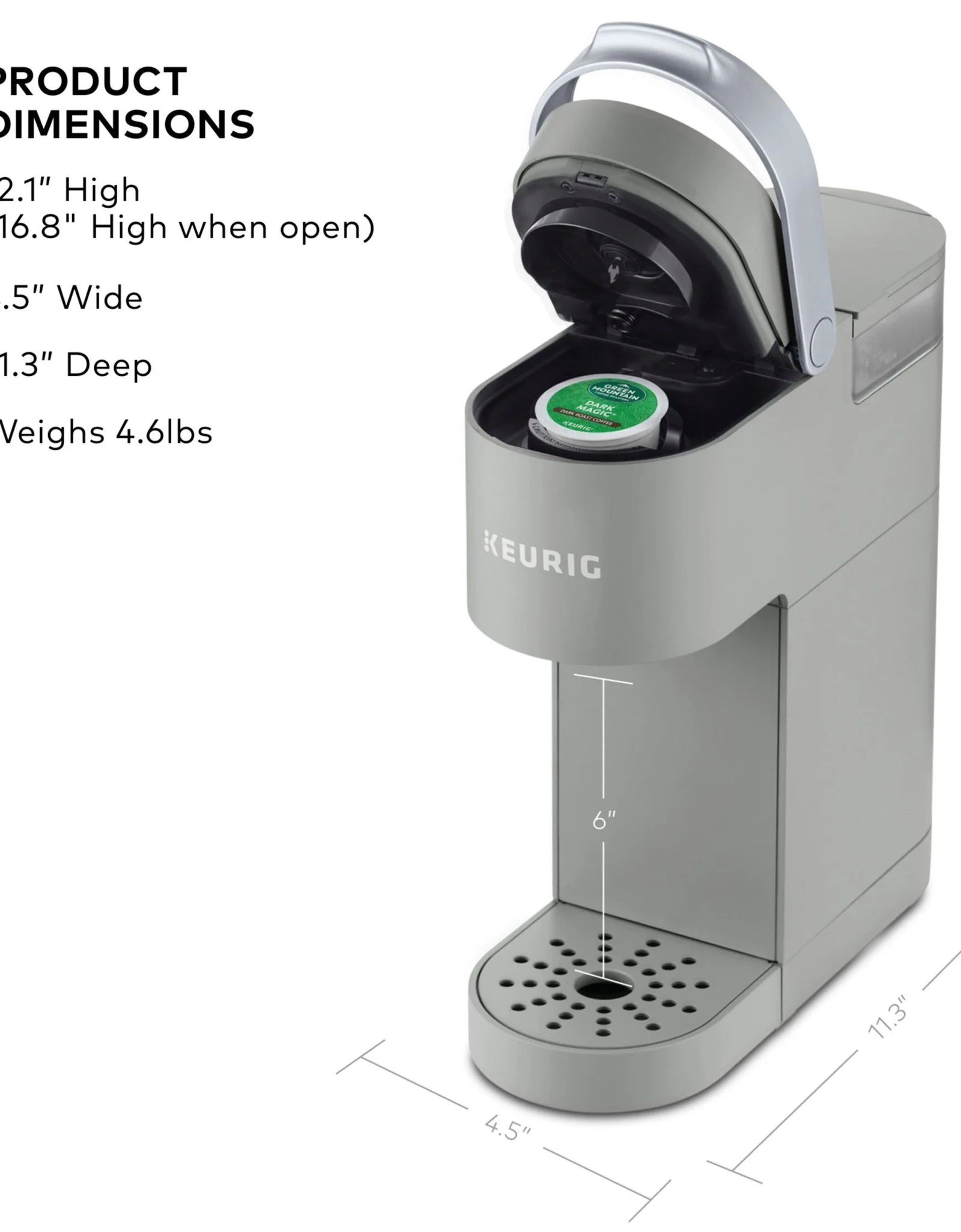 K-Mini® Single Serve Coffee Maker - Studio Gray